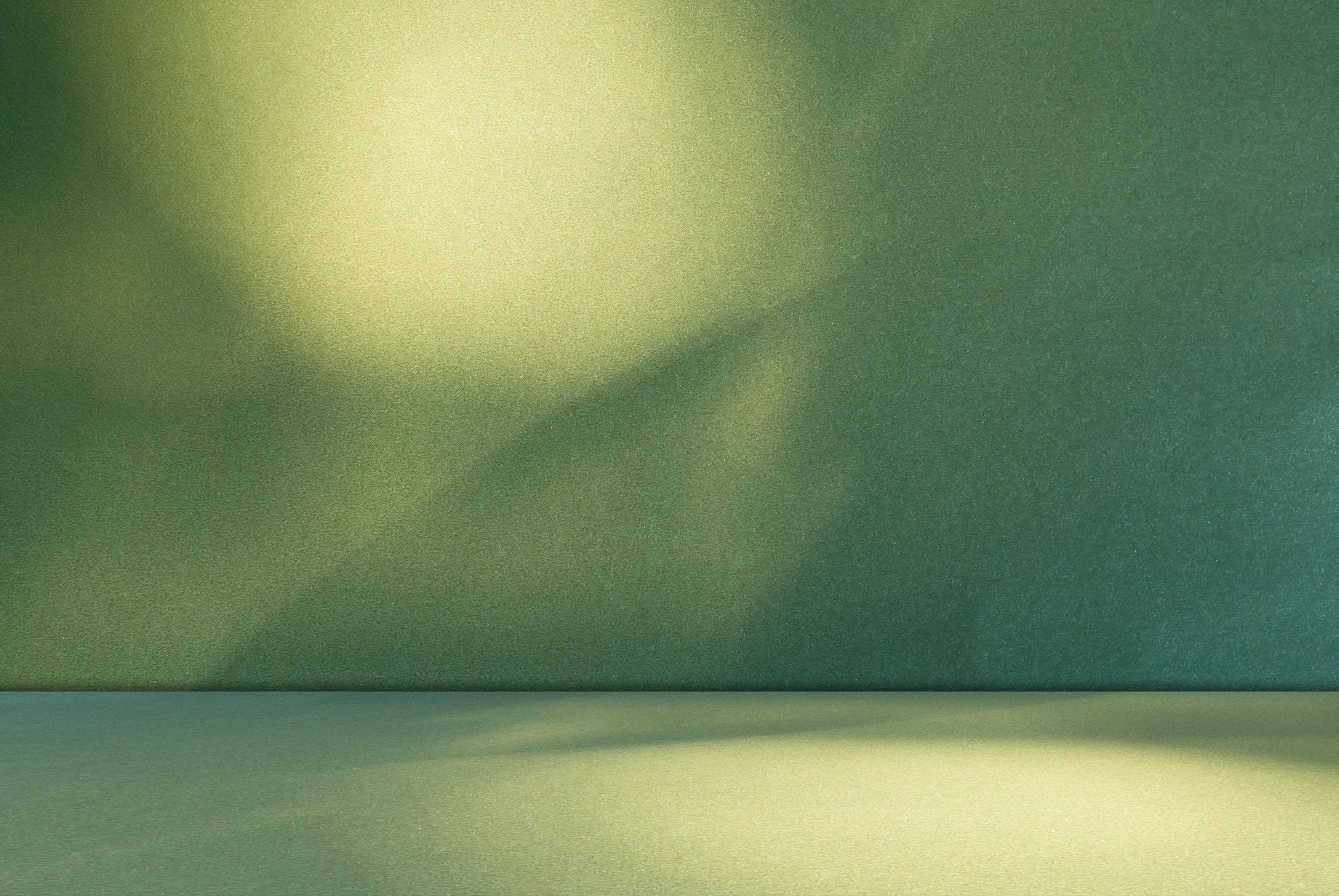 Minimal green studio background with leaf shadow used as testimonial avatar image.